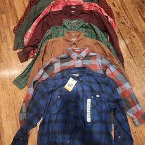 Eddie Bauer Men's Plaid and Solid Casual Shirts